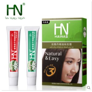 新疆海娜丝雅丹植物焗油染发霜80ml染发无异味护染二合一不含重金属不伤发