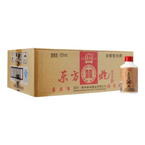 东方喜炮 超值装 小酒装泸州白酒52度浓香型白酒X24（商品将分成4个包裹一同发出）