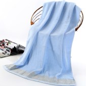 海谜璃（HMILY）柔软轻肤舒适纯棉回字格浴巾H306