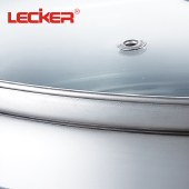 乐克尔（Lecker）汤锅蒸锅不锈钢蒸笼 电磁炉通用汤蒸锅B KR-506