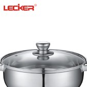 乐克尔（Lecker）不锈钢汤锅 电磁炉燃气通用KR—110