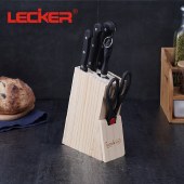 乐克尔（Lecker）木座刀剪六件套  菜刀组合套装 KR-608