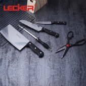 乐克尔（Lecker）木座刀剪六件套  菜刀组合套装 KR-608
