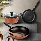 翰乐 味府私坊 厨房锅具套装 不沾无油烟 炒锅煎锅汤锅五件套 HL-T09