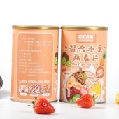 美粥食客混合水果燕麦片罐装500g可干吃代餐即食果粒草莓烘焙水果