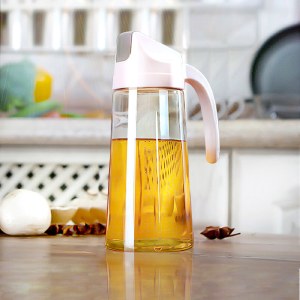铸派玻璃油壶装油倒油防漏厨房家用自动开合大容量酱油醋油罐油瓶