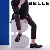 百丽Belle商务正装鞋 男春夏新商场同款牛皮布洛克雕花皮鞋7AC01DM0