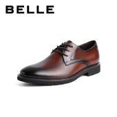 百丽Belle商务皮鞋 男春新商场同款牛皮商务正装通勤英伦风皮鞋B3212AM1