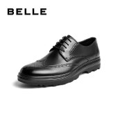 百丽Belle商务正装皮鞋 男商场新款布洛克英伦风皮鞋6ZD01CM0