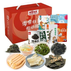 海狸先生送礼礼盒海味零食系列鱼片海苔健康儿童零食
