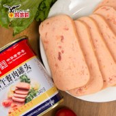 【鹰金钱】火锅午餐肉罐头肉340g*3罐猪肉罐头食品 即食肉火锅速食肉制品