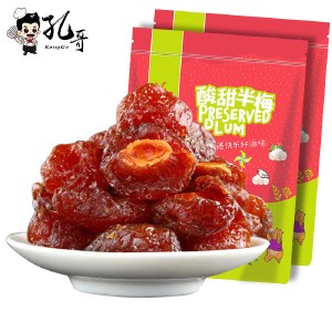 孔哥酸甜半梅108g/袋休闲零食酸酸甜甜半梅干果蜜饯坚果话梅干