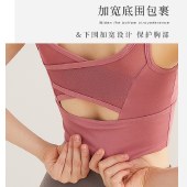 海谜璃运动内衣专业高强度防震网纱速干跑步健身瑜伽女子训练运动文胸女HBF2782
