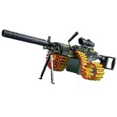星涯优品 儿童玩具枪手自一体电动枪M249迷彩绿色 联动可发射软弹枪吃鸡套装LC524-1D 大波萝男孩生日圣诞节新年礼物