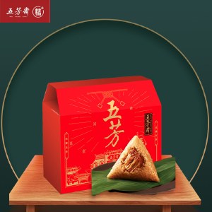 五芳斋 浓情五芳A款粽子礼盒1200g 蛋黄鲜肉粽赤豆粽香糯蜜枣粽