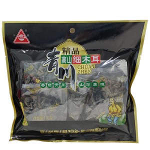 川珍  青川县精品高山细木耳150g  木耳干货椴木黑木耳